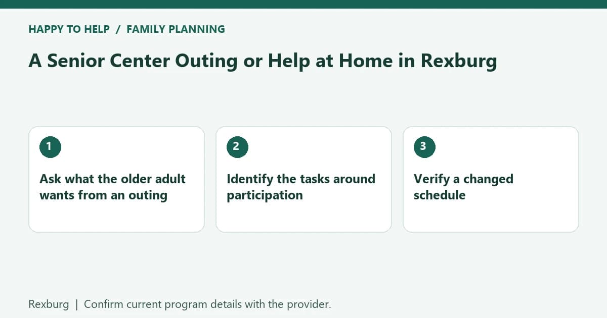A Senior Center Outing or Help at Home in Rexburg