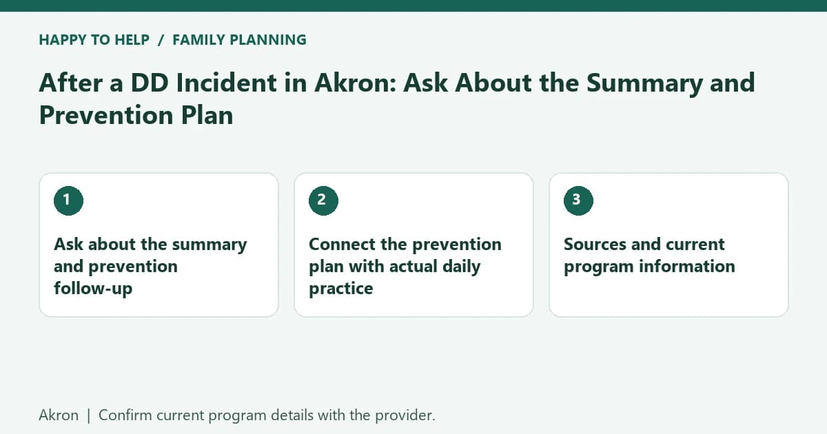 After a DD Incident in Akron: Ask About the Summary