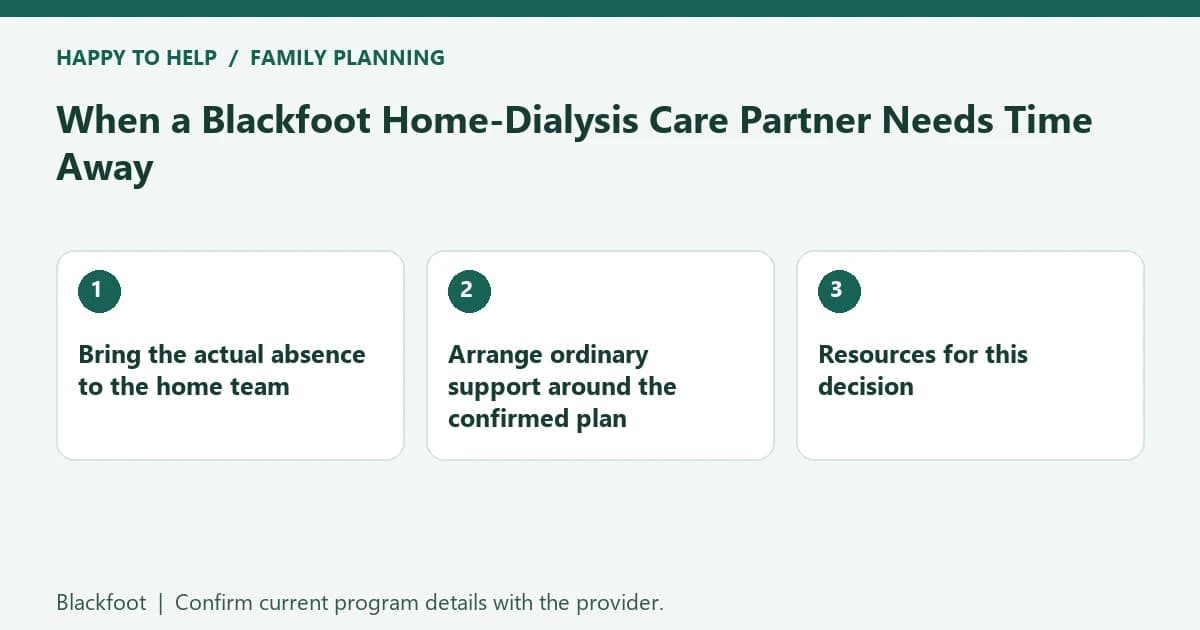 When a Blackfoot Home-Dialysis Care Partner Needs Time