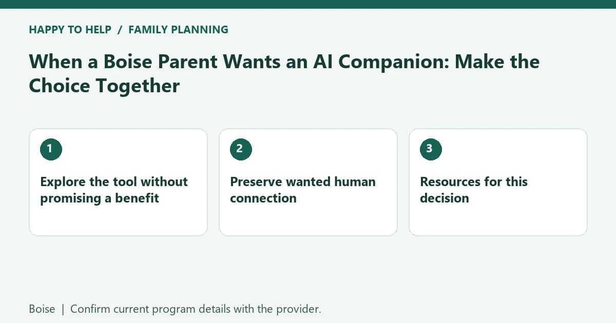 When a Boise Parent Wants an AI Companion: Make the Choice