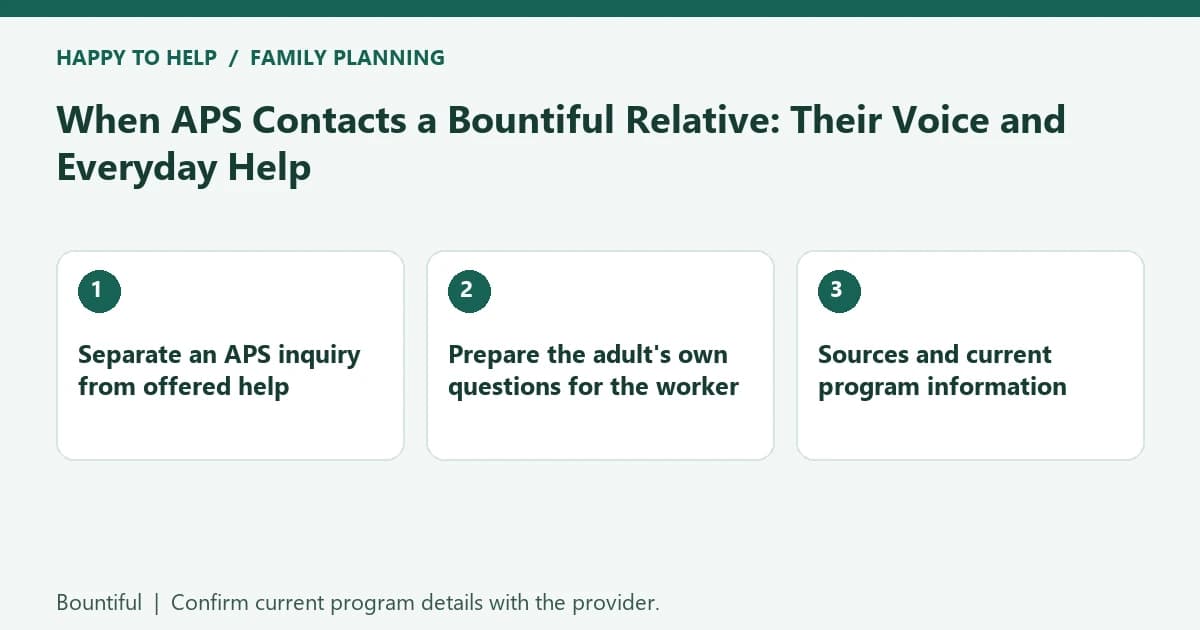 When APS Contacts a Bountiful Relative: Their Voice