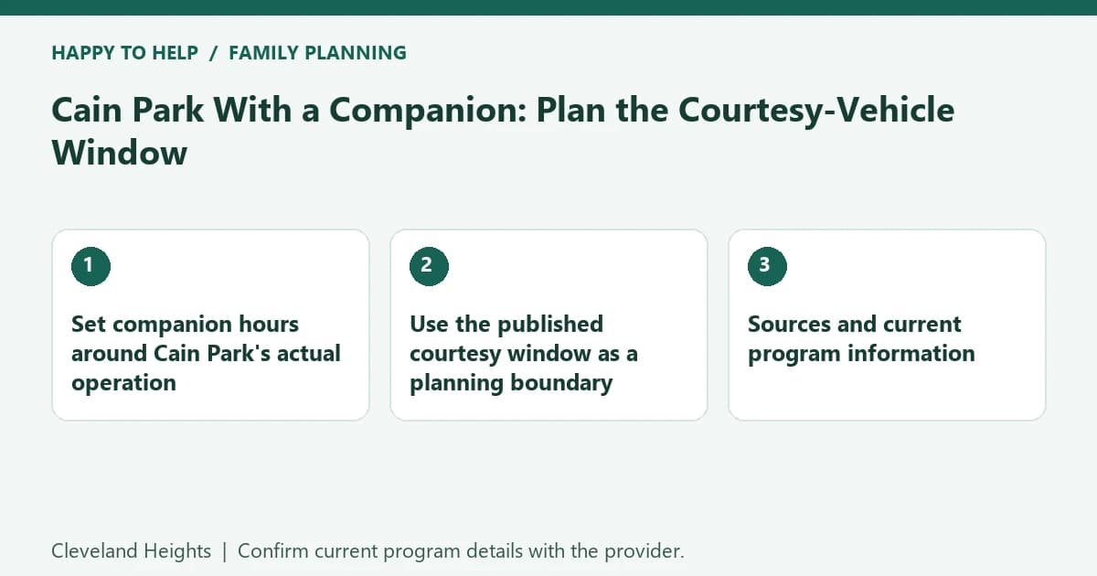 Cain Park With a Companion: Plan the Courtesy-Vehicle