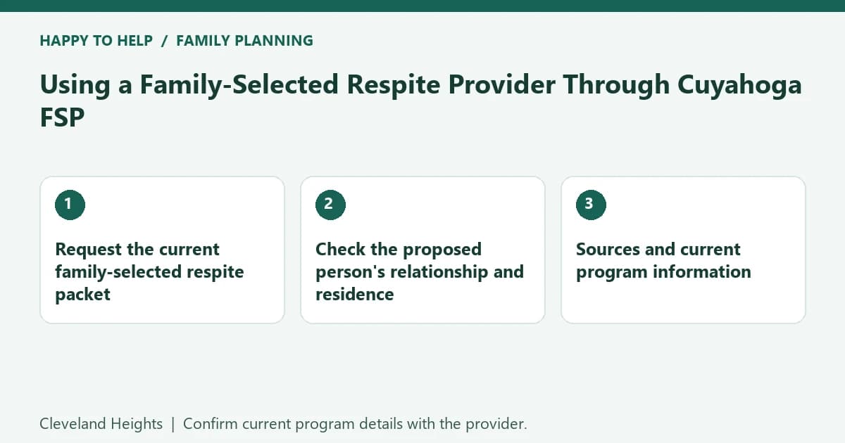 Using a Family-Selected Respite Provider Through Cuyahoga