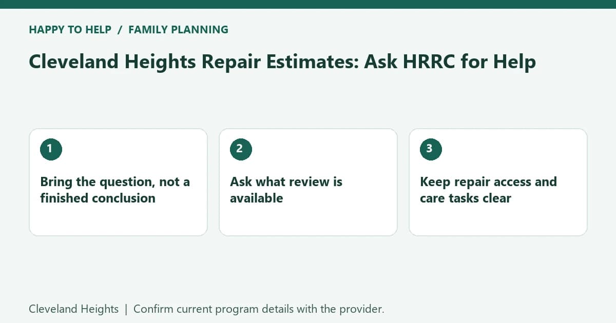 Cleveland Heights Repair Estimates: Ask HRRC for Help