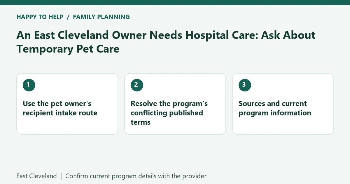 An East Cleveland Owner Needs Hospital Care: Ask About