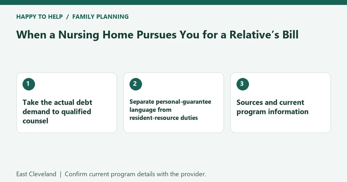 When a Nursing Home Pursues You for a Relative’s Bill