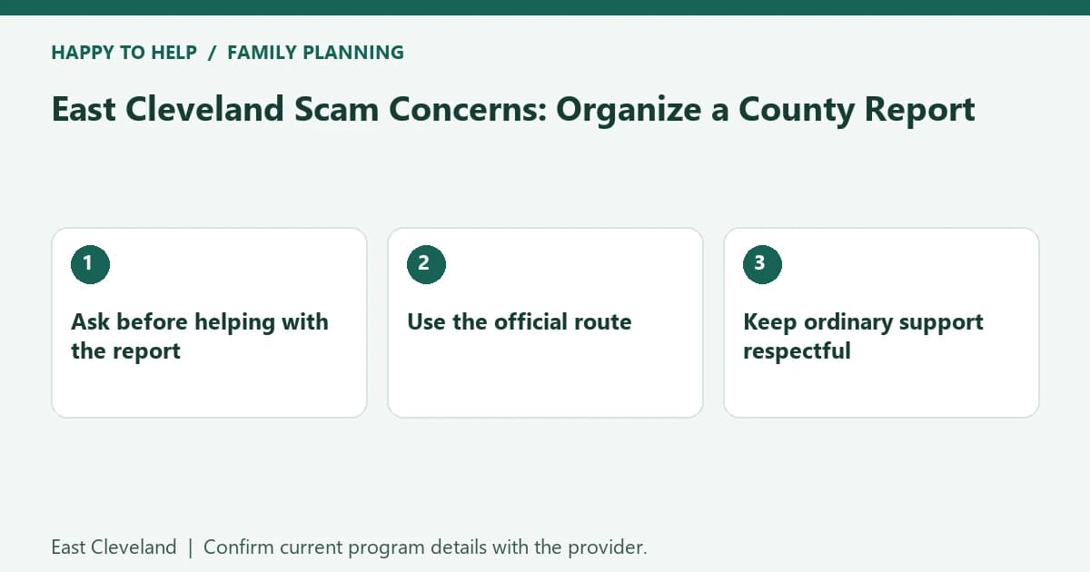East Cleveland Scam Concerns: Organize a County Report