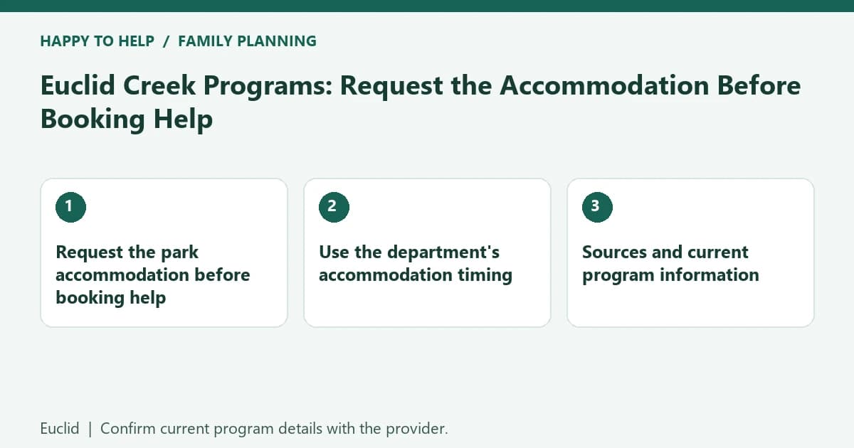 Euclid Creek Programs: Request the Accommodation Before