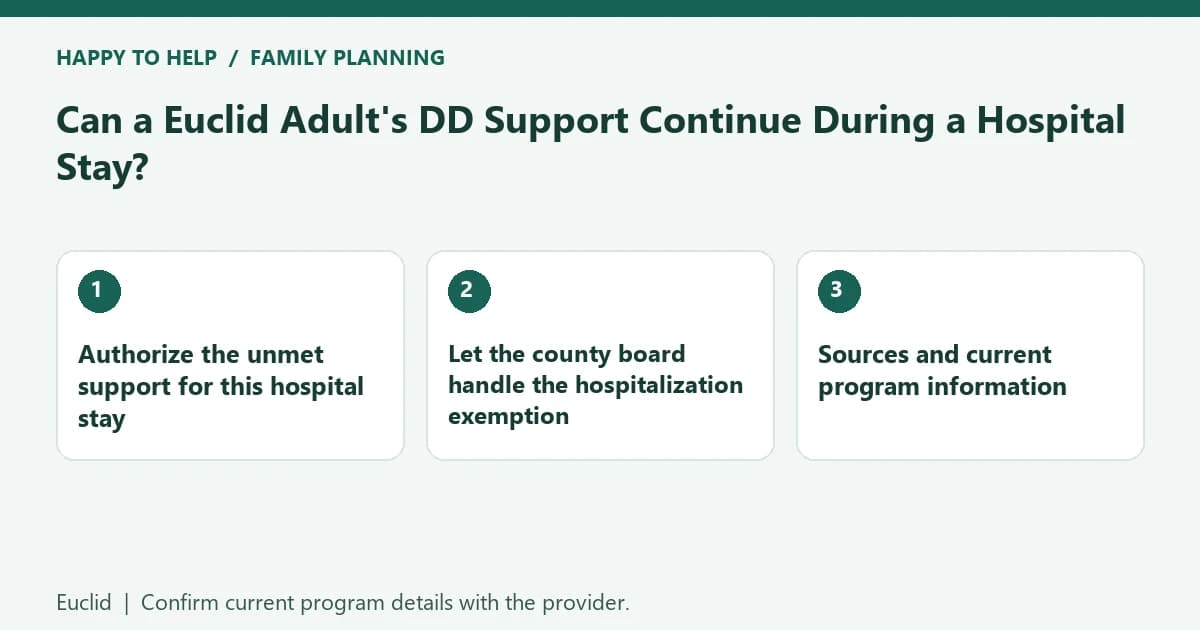 Can a Euclid Adult's DD Support Continue During a Hospital