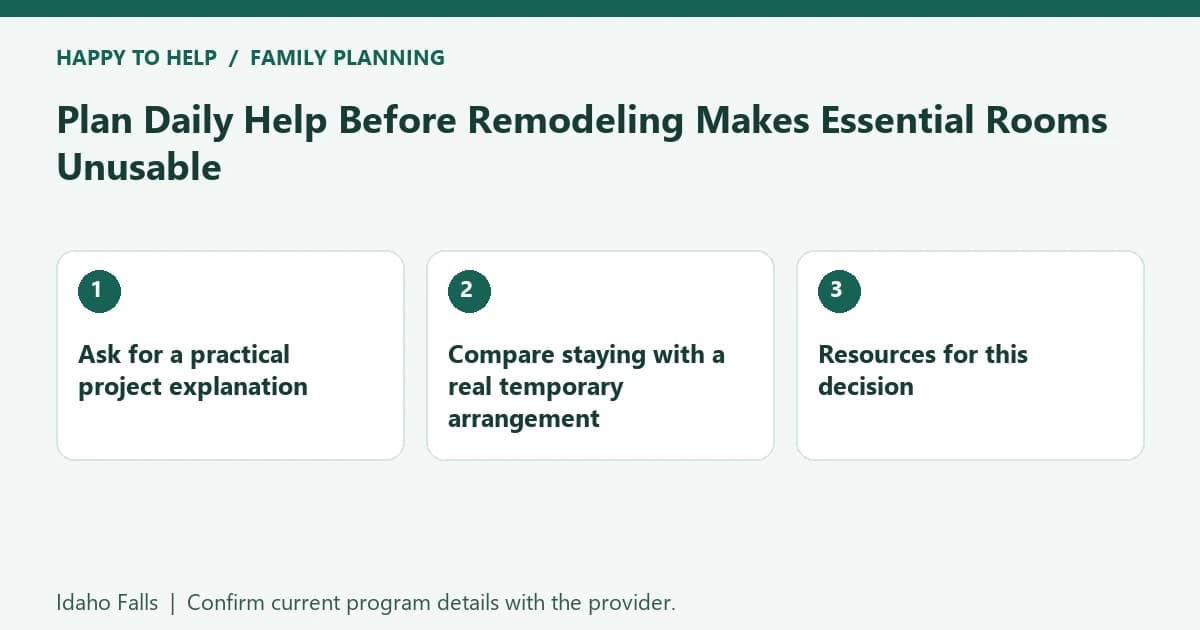 Plan Daily Help Before Remodeling Makes Essential Rooms