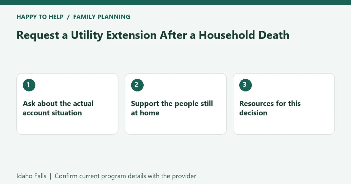 Request a Utility Extension After a Household Death