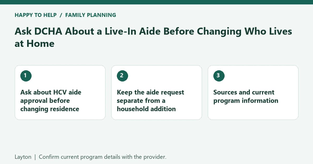 Ask DCHA About a Live-In Aide Before Changing Who Lives
