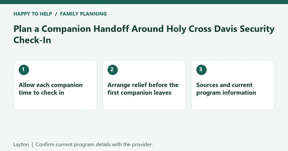 Plan a Companion Handoff Around Holy Cross Davis Security