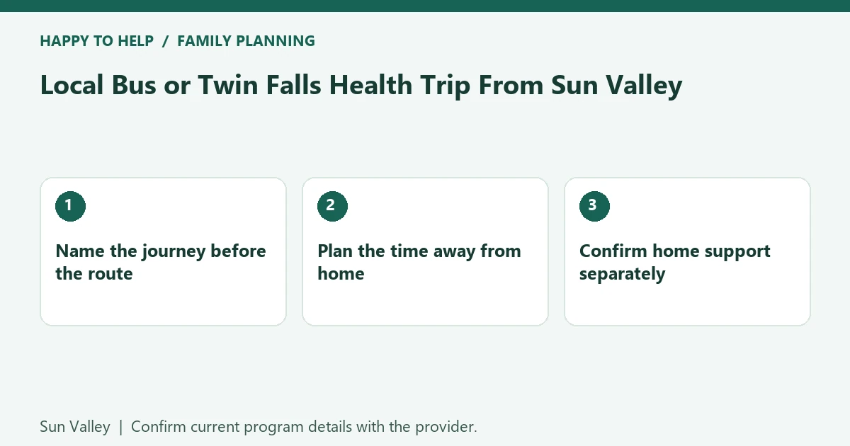 Local Bus or Twin Falls Health Trip From Sun Valley