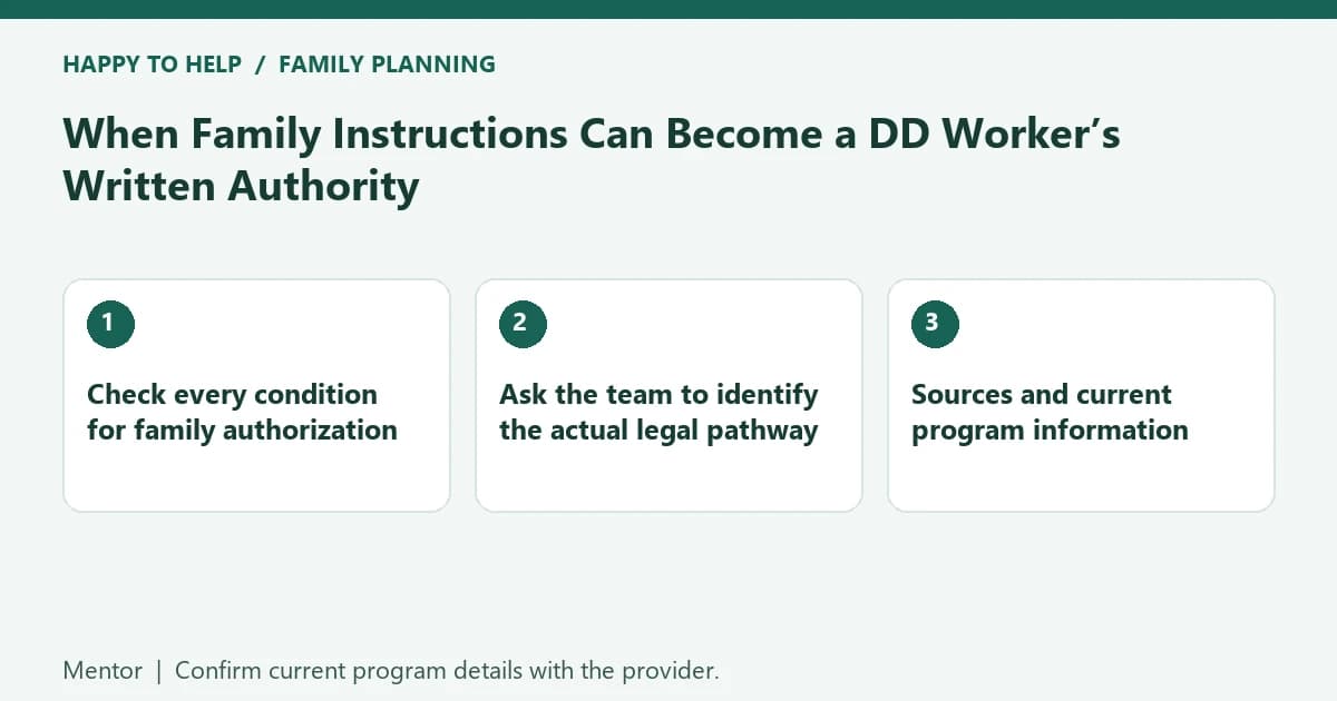 When Family Instructions Can Become a DD Worker’s Written
