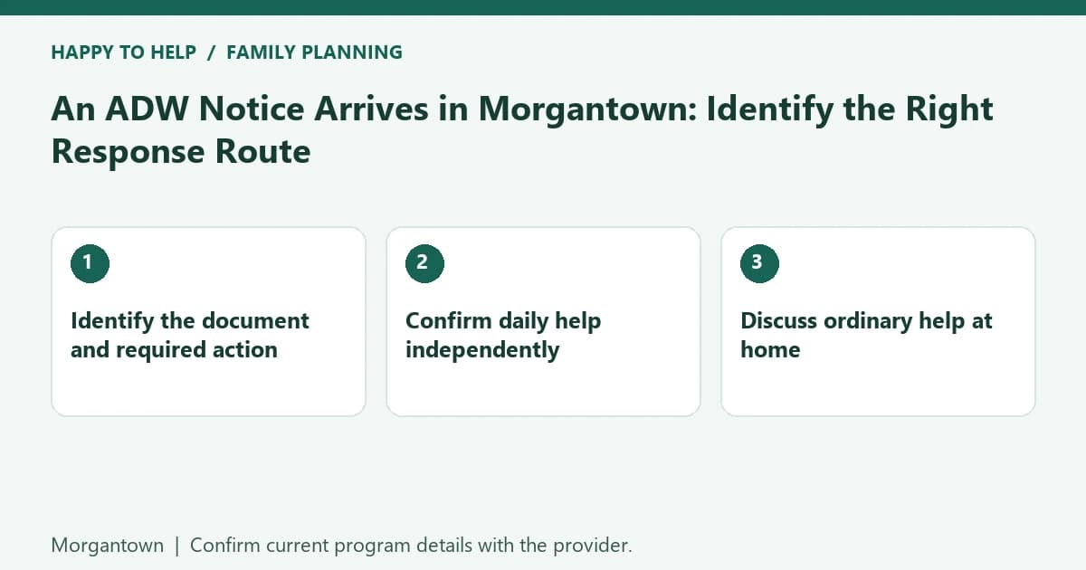 An ADW Notice Arrives in Morgantown: Identify the Right