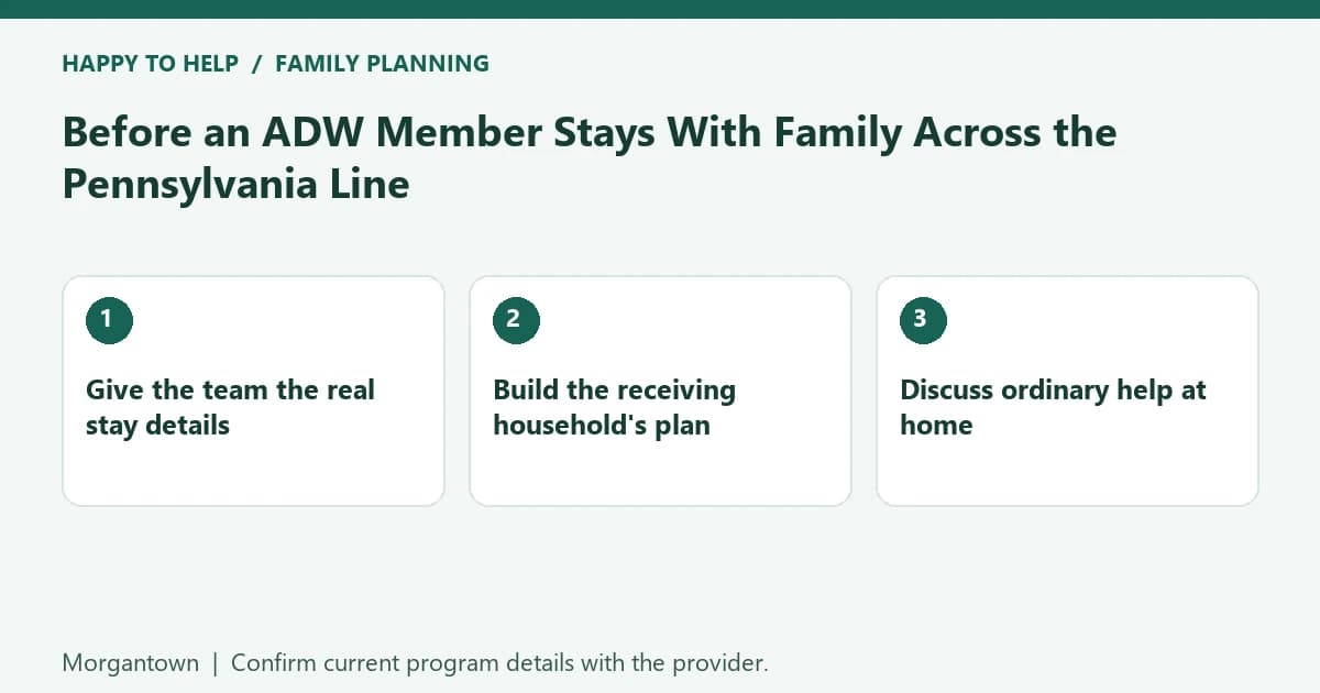 Before an ADW Member Stays With Family Across