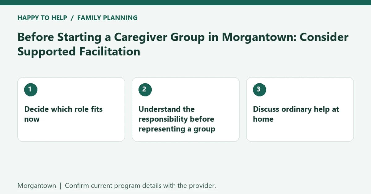 Before Starting a Caregiver Group in Morgantown: Consider