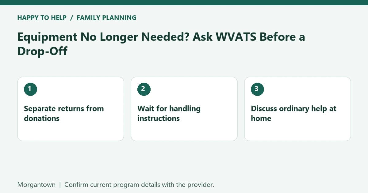 Equipment No Longer Needed? Ask WVATS Before a Drop-Off