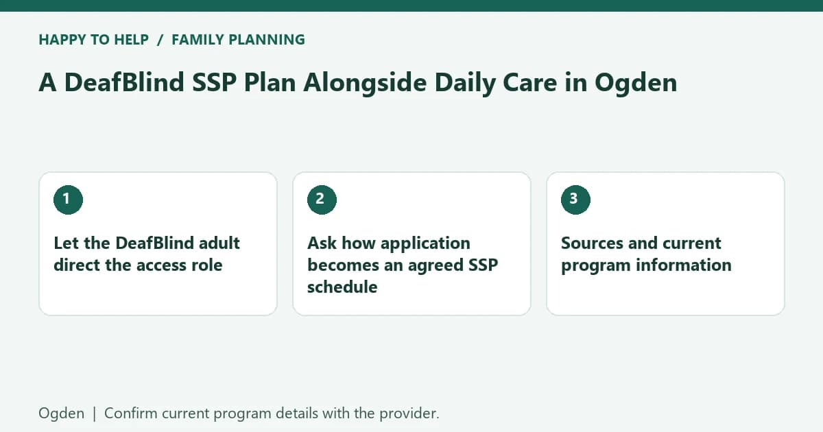 A DeafBlind SSP Plan Alongside Daily Care in Ogden