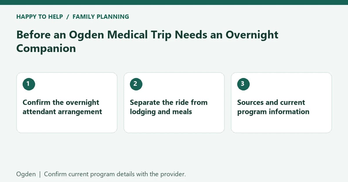Before an Ogden Medical Trip Needs an Overnight Companion