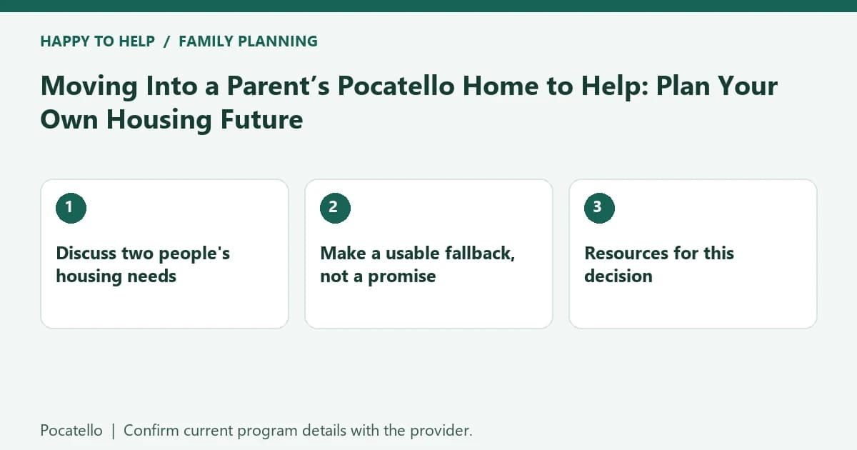 Moving Into a Parent’s Pocatello Home to Help: Plan Your