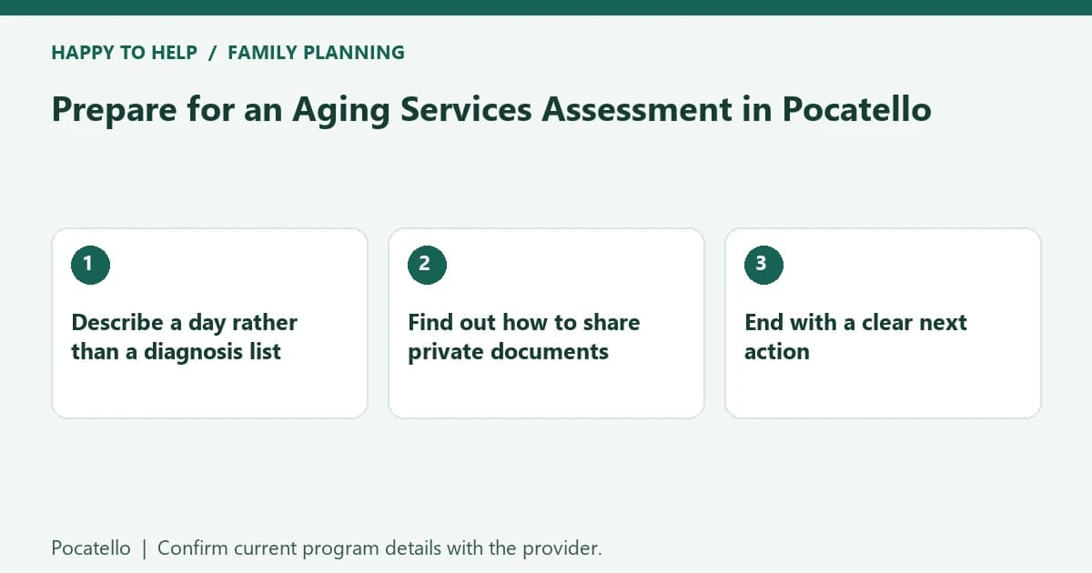 Prepare for an Aging Services Assessment in Pocatello