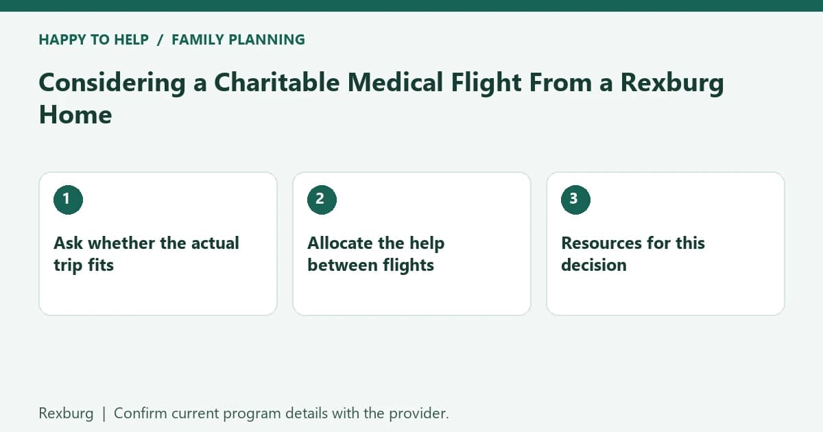 Considering a Charitable Medical Flight From a Rexburg