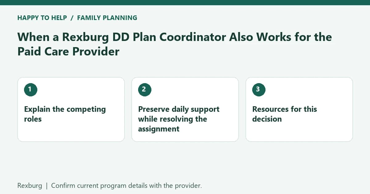 When a Rexburg DD Plan Coordinator Also Works for the Paid