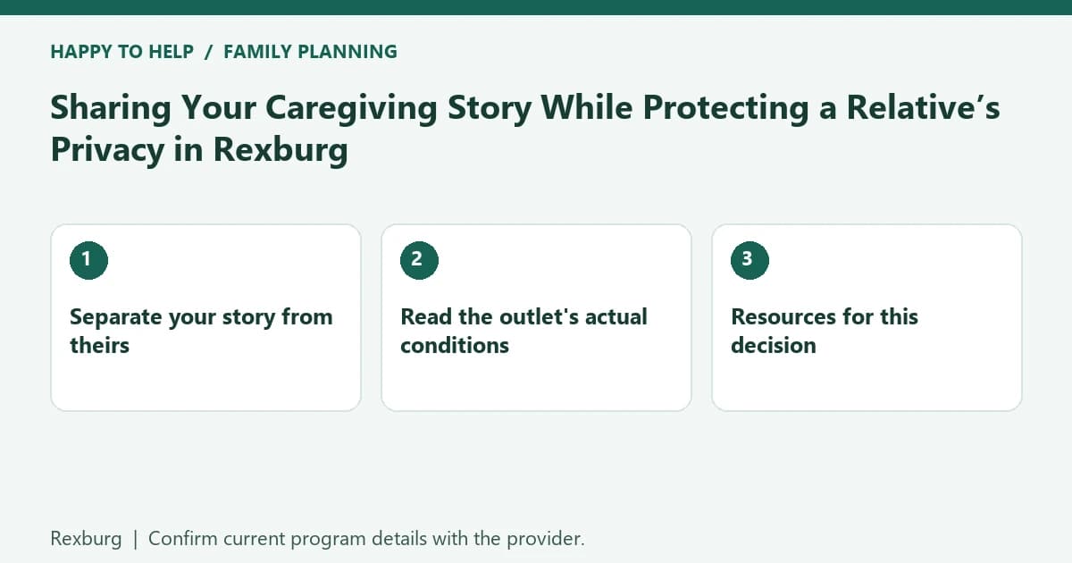 Rexburg family planning checklist: Separate your story from theirs; Read the outlet's actual conditions; Resources for this decision