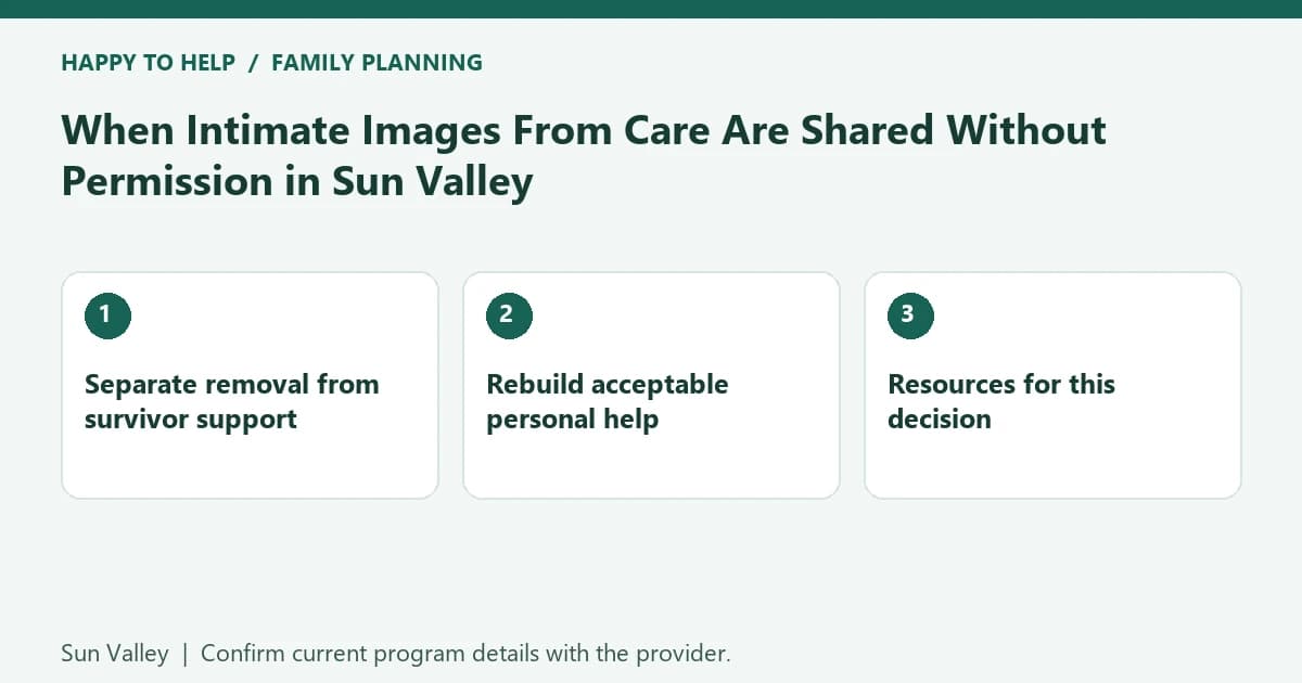 Sun Valley family planning checklist: Separate removal from survivor support; Rebuild acceptable personal help; Resources for this decision
