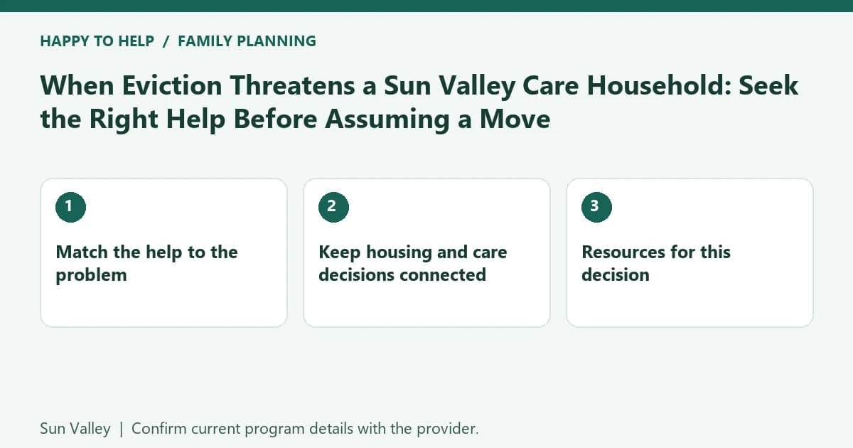 When Eviction Threatens a Sun Valley Care Household: Seek