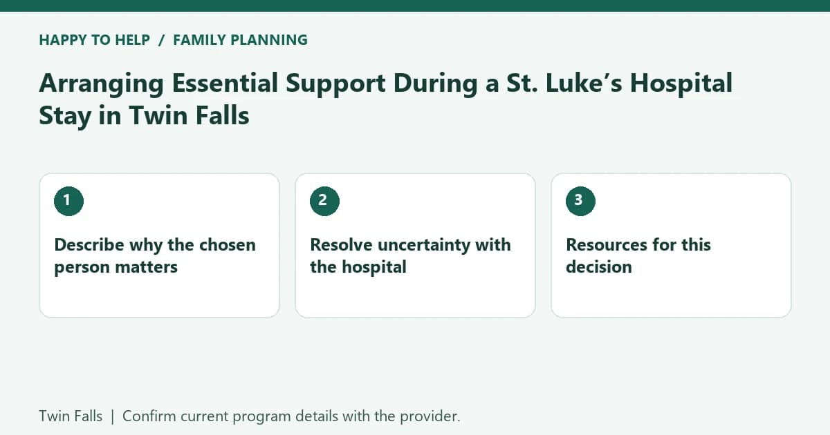 Arranging Essential Support During a St. Luke’s Hospital