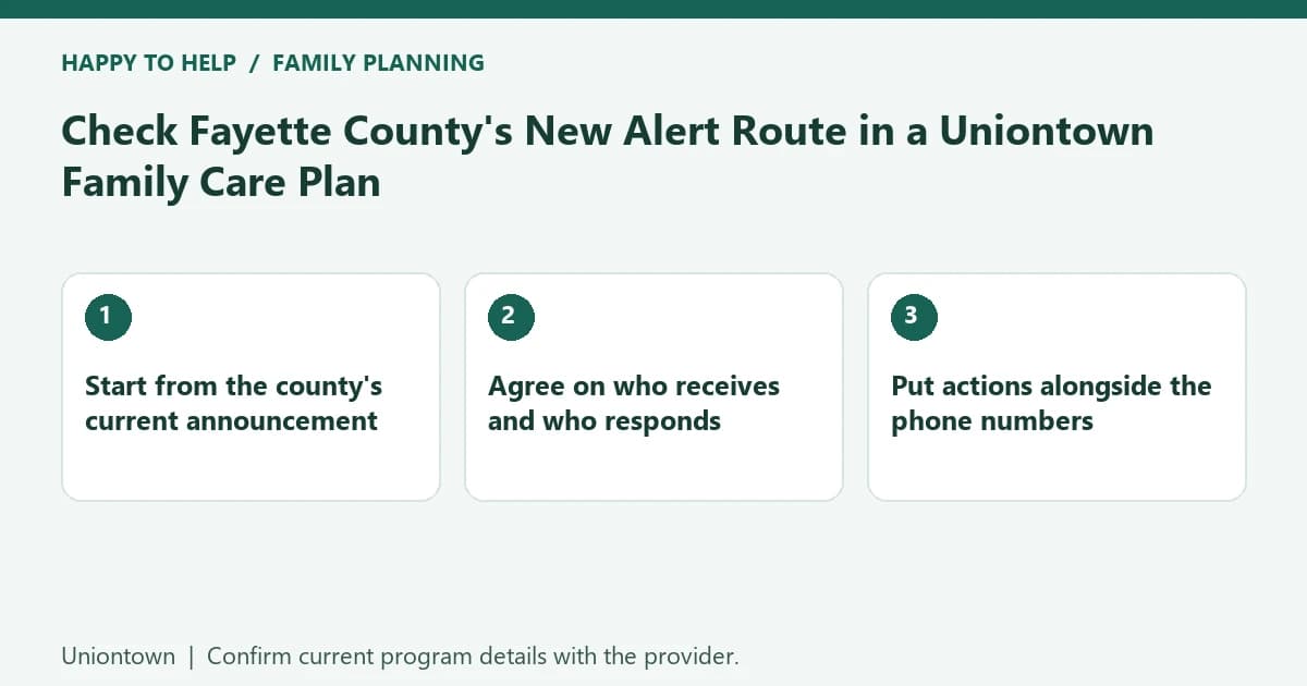 Check Fayette County's New Alert Route in a Uniontown