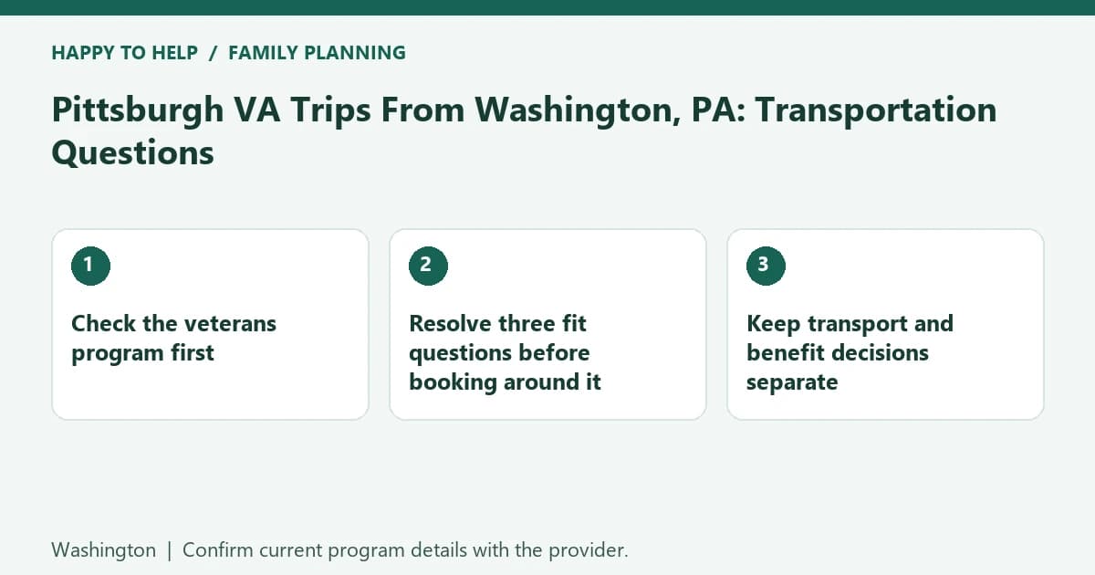Pittsburgh VA Trips From Washington, PA: Transportation