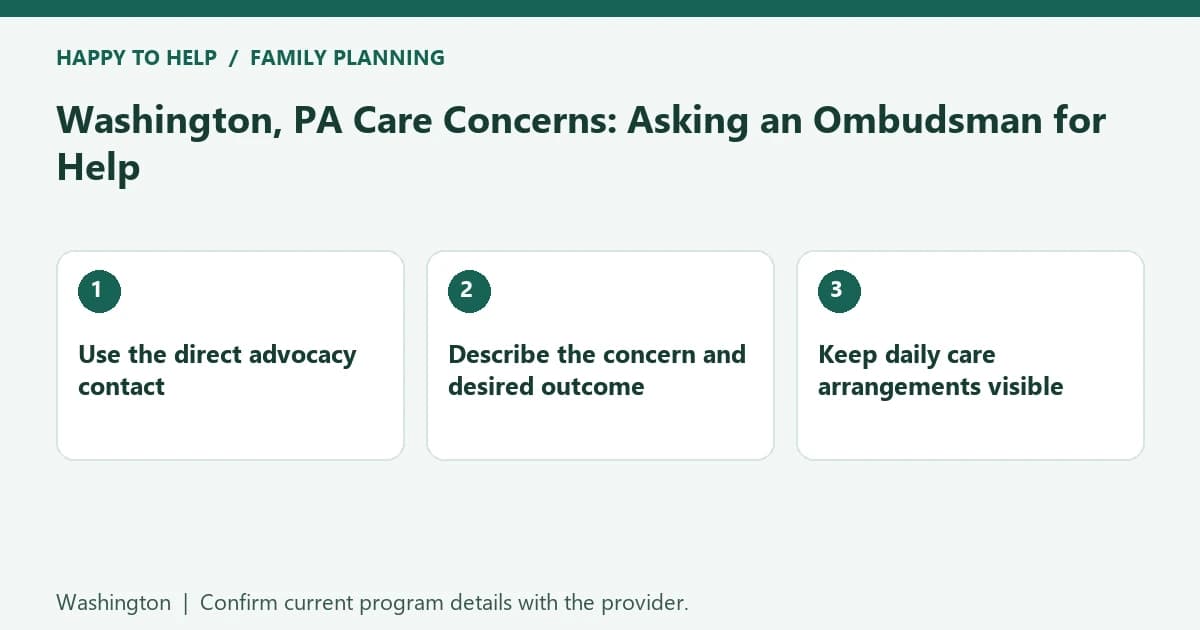 Washington, PA Care Concerns: Asking an Ombudsman for Help