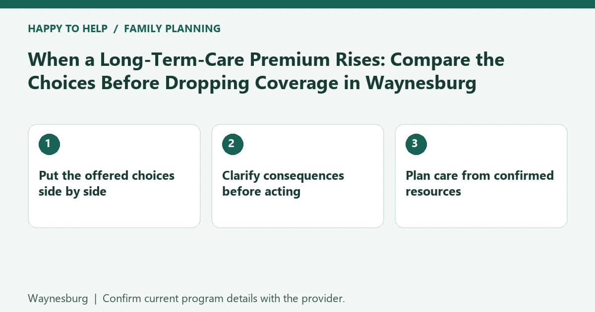 When a Long-Term-Care Premium Rises: Compare the Choices