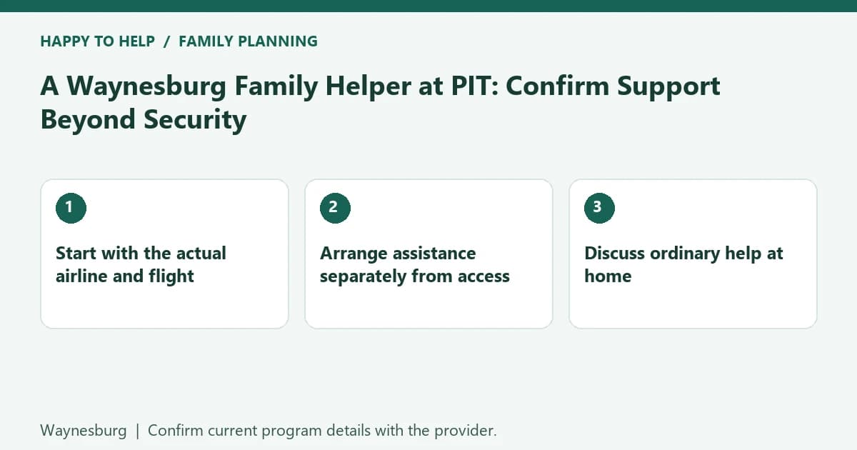 A Waynesburg Family Helper at PIT: Confirm Support Beyond
