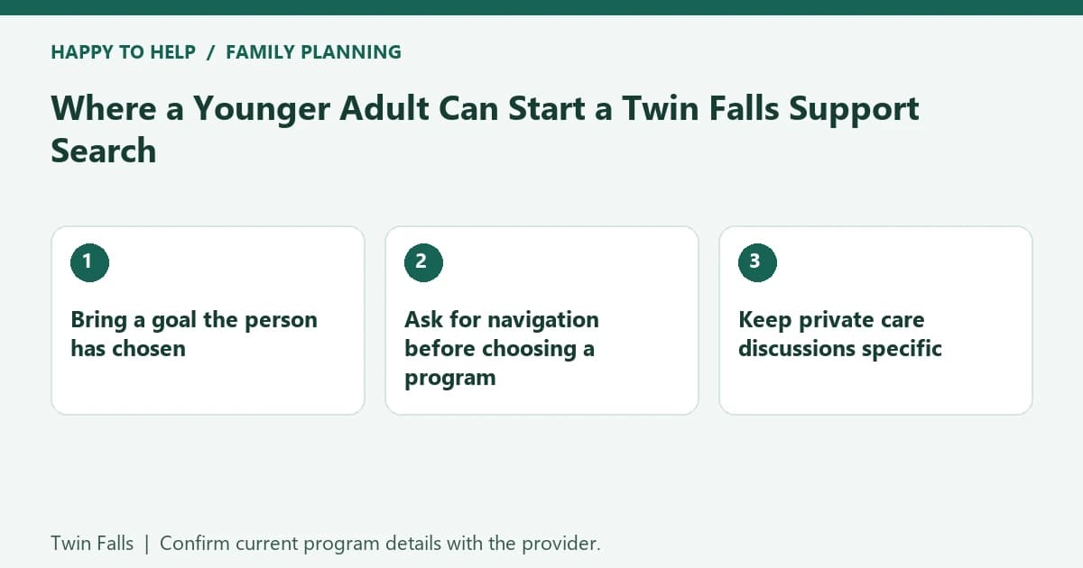 Where a Younger Adult Can Start a Twin Falls Support