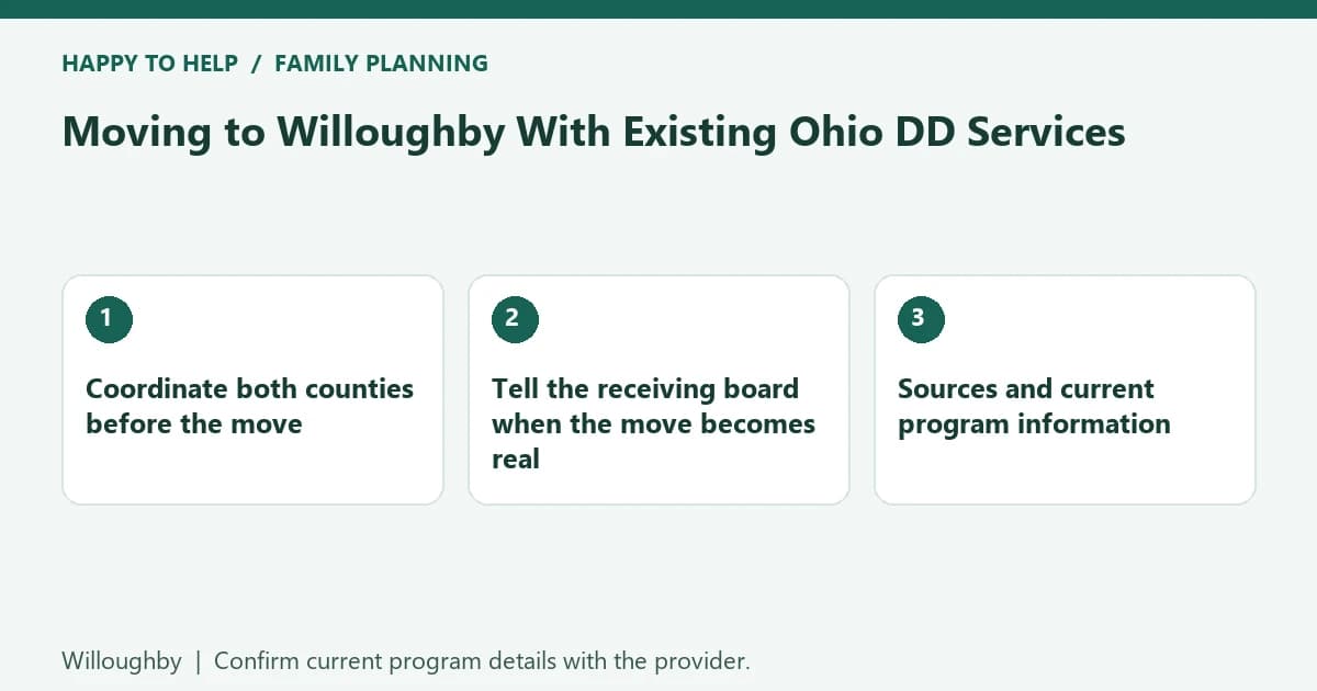 Moving to Willoughby With Existing Ohio DD Services
