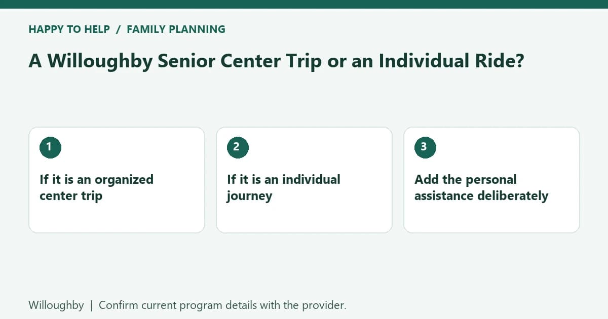 A Willoughby Senior Center Trip or an Individual Ride?